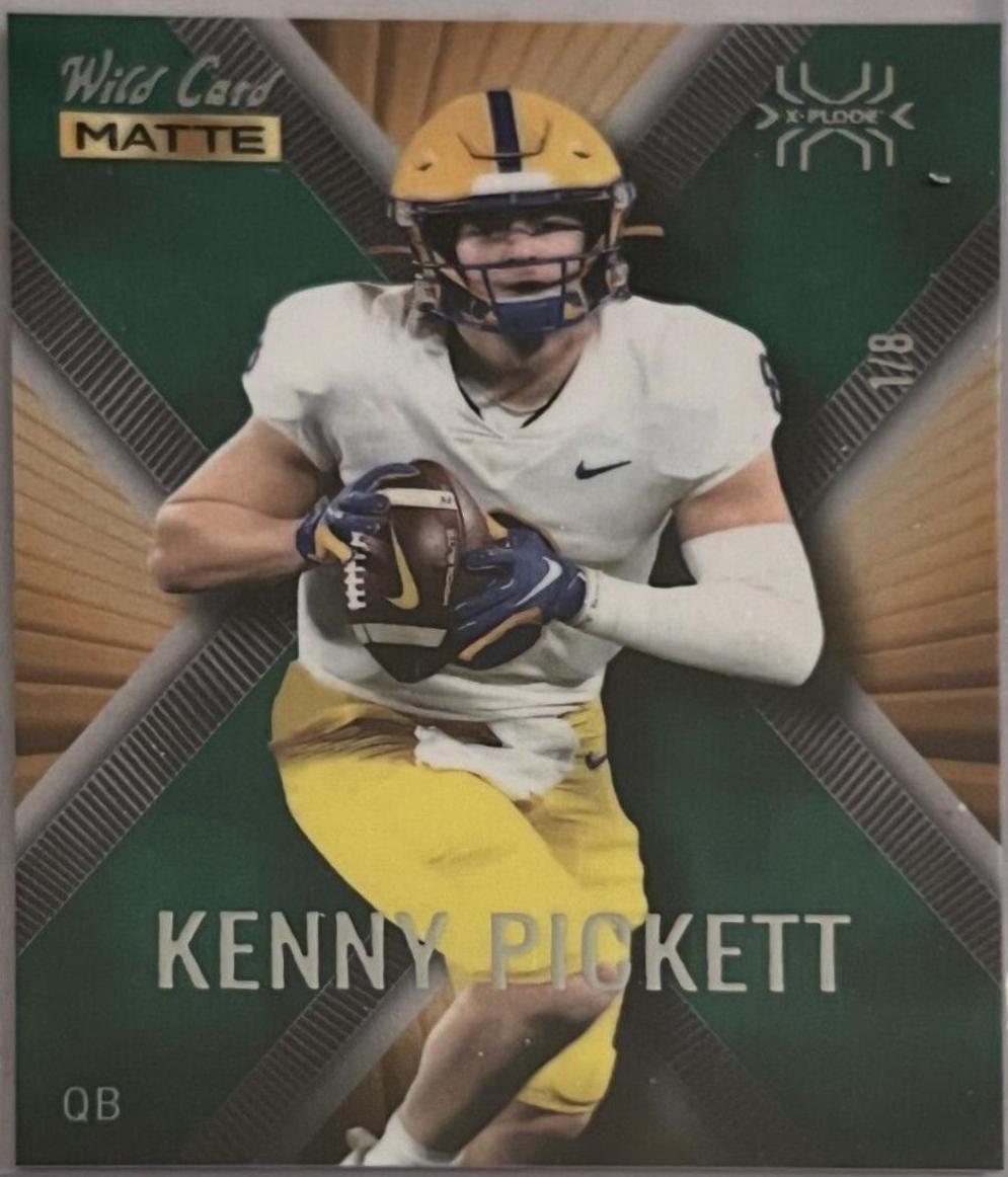 Kenny Pickett [Gold Green] #MXP-33 Football Cards 2022 Wild Card Matte X Plode