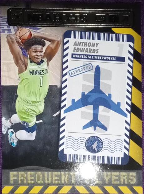 Anthony Edwards #7 Basketball Cards 2021 Panini Hoops Frequent Flyers