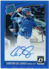 Cameron Gallagher [Blue] #RRS-CG Baseball Cards 2018 Panini Donruss Optic Rated Rookie Signatures Prices