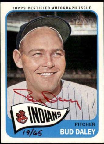 Bud Daley [Red Ink] #BDA Baseball Cards 2014 Topps Heritage Real One Autographs