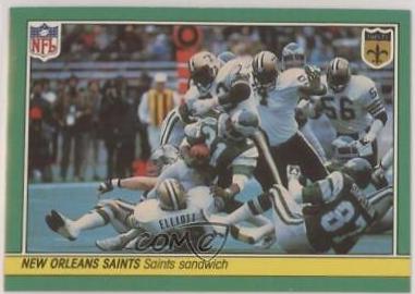 New Orleans Saints [Saints Sandwich] #36 Football Cards 1984 Fleer Team Action