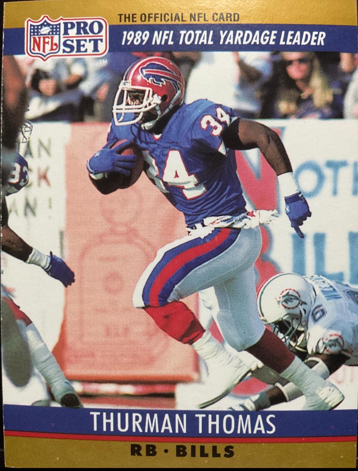 Thurman Thomas #10 Football Cards 1990 Pro Set