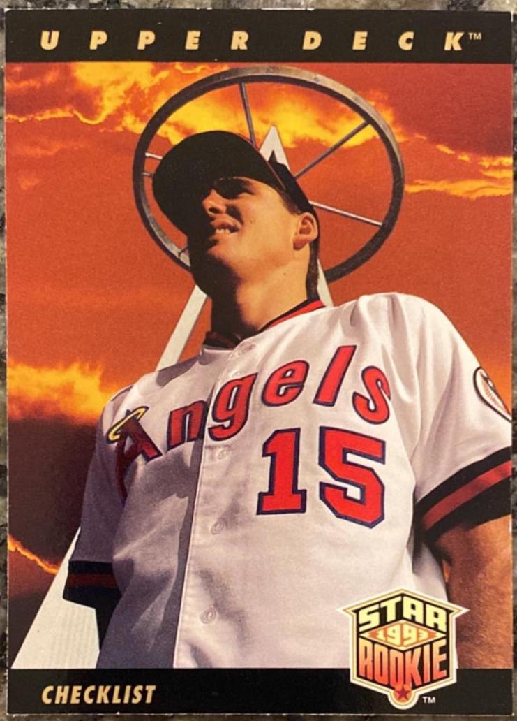 Star Rookie Checklist [Tim Salmon] #1 Baseball Cards 1993 Upper Deck