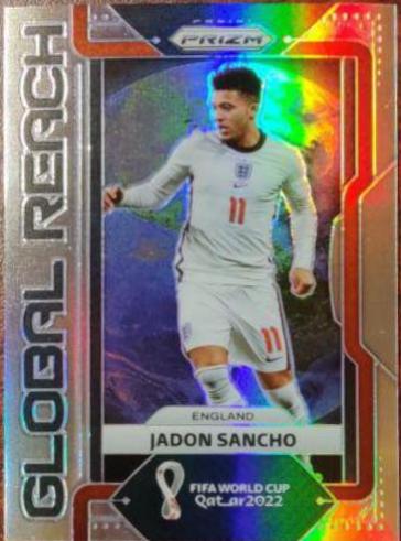 Jadon Sancho [Silver] #33 Soccer Cards 2022 Panini Prizm World Cup Global Reach