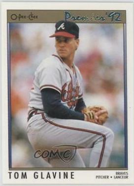 Tom Glavine #49 Baseball Cards 1992 O Pee Chee Premier