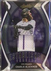 Charlie Blackmon #ET-CB Baseball Cards 2022 Panini Absolute Established Threads Prices