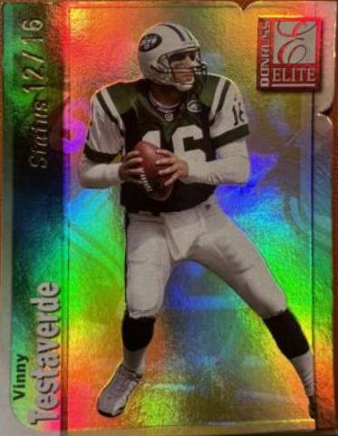 Vinny Testaverde [Status] #106 Football Cards 1999 Panini Donruss Elite