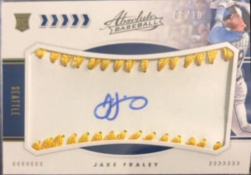 Jake Fraley [Material Signature Gold] #123 Baseball Cards 2020 Panini Absolute