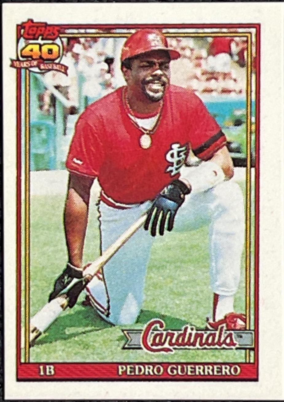 Pedro Guerrero #20 Baseball Cards 1991 Topps Micro