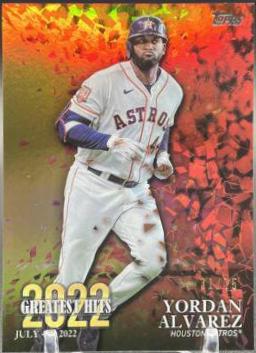 Yordan Alvarez [Gold] #22GH-2 Baseball Cards 2023 Topps 2022 Greatest Hits