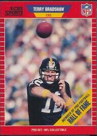 Terry Bradshaw #12 Football Cards 1989 Pro Set Announcer Inserts