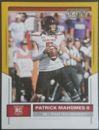 RC PATRICK MAHOMES II ROOKIE CARD SCORE 2017 403 PANINI KANSAS CITY CHIEFS MVP ! outlet