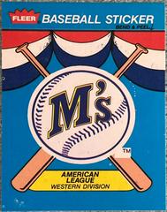 Seattle Mariners Baseball Cards 1989 Fleer Baseball Stickers Prices