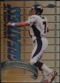 John Elway #MG1 Football Cards 1998 Topps Chrome Measures of Greatness