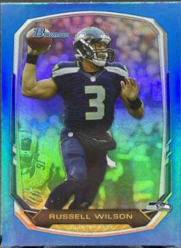 Russell Wilson [Blue] #25 Football Cards 2013 Bowman