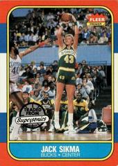 Jack Sikma #102 Basketball Cards 1986 Fleer Prices