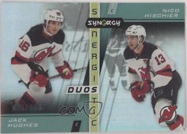 Jack Hughes, Nico Hischier #SD-17 Hockey Cards 2021 Upper Deck Synergy Synergistic Duos Stars