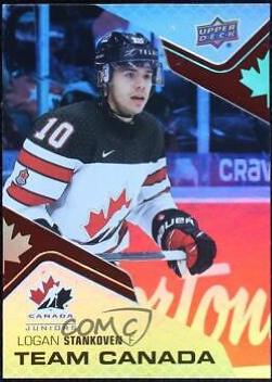 Logan Stankoven #CA-6 Hockey Cards 2022 Upper Deck Team Canada Juniors Acetates