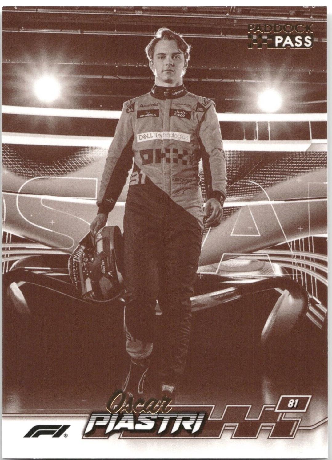 Oscar Piastri [Sepia] 58 Prices 2024 Topps Paddock Pass Formula 1