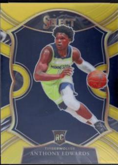 Anthony Edwards [Gold Prizm] #61 Basketball Cards 2020 Panini Select