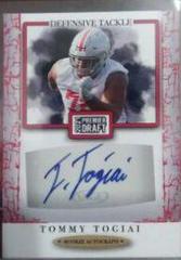 Tommy Togiai [Red] #A113 Football Cards 2021 Sage Premier Draft Autographs Prices