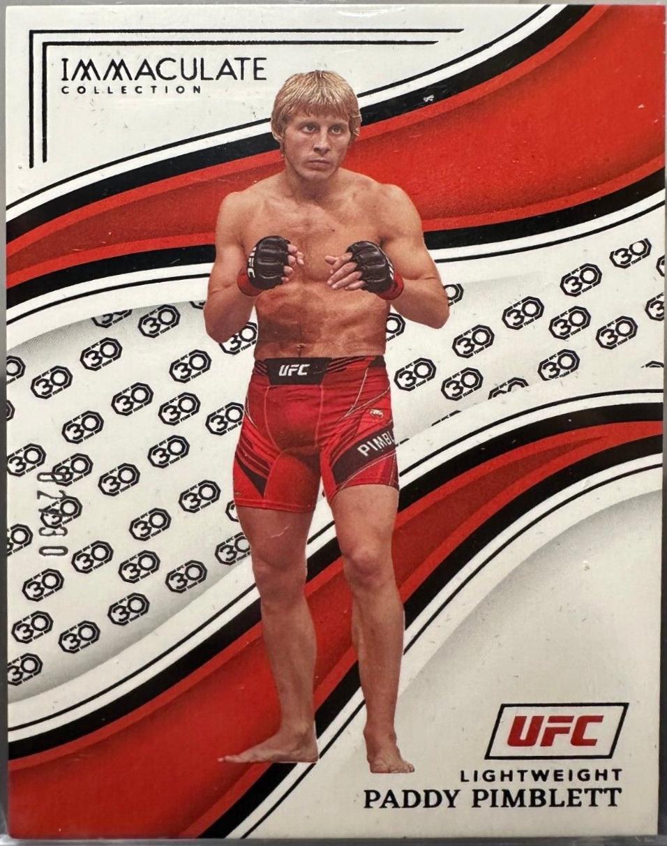 Paddy Pimblett 30th Anniversary 22 Prices 2023 Panini Immaculate