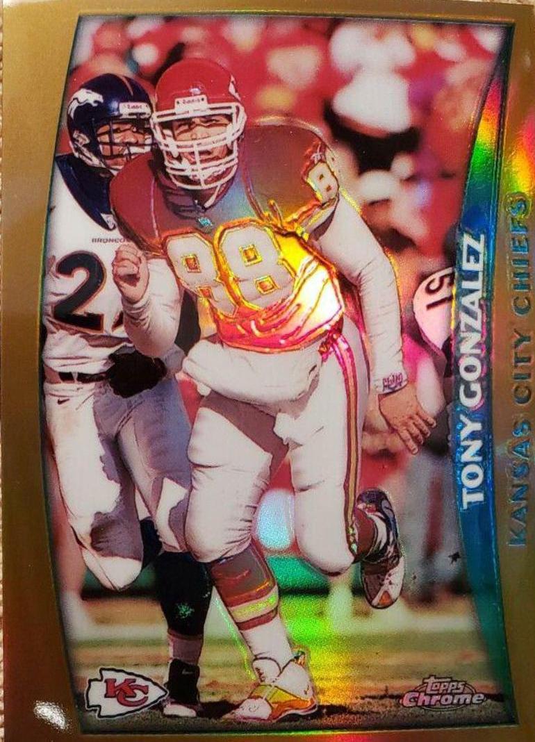 Tony Gonzalez [Refractor] #70 Football Cards 1998 Topps Chrome