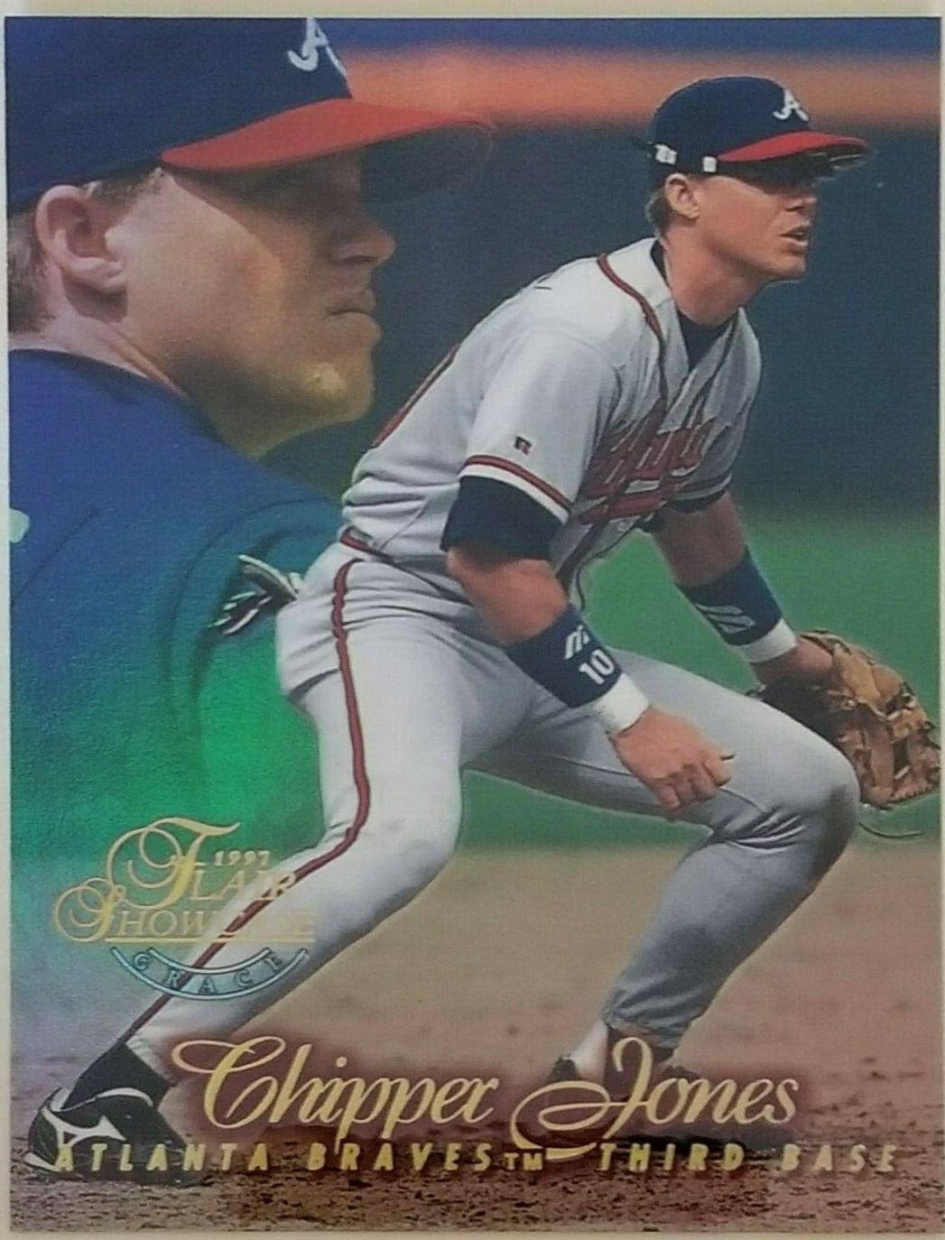 Chipper Jones [Row 1] #10 Baseball Cards 1997 Flair Showcase