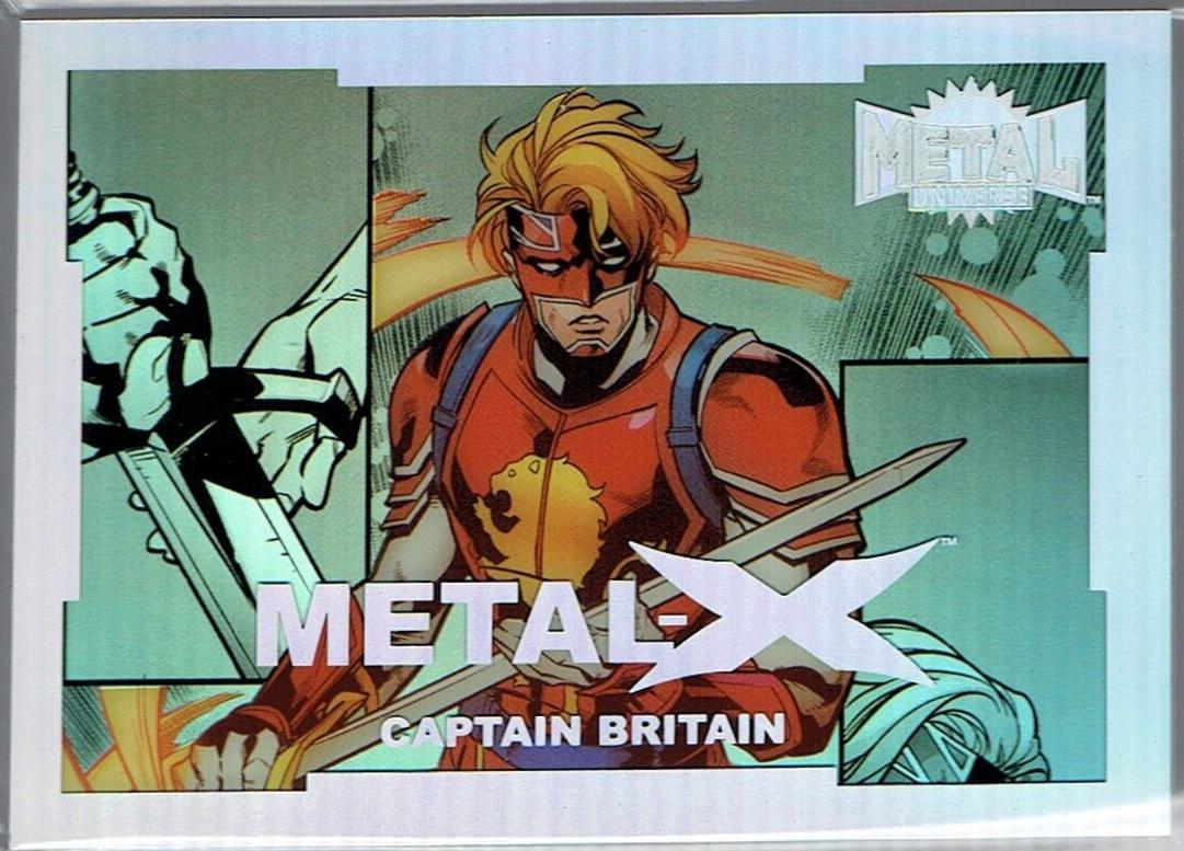 Captain Britain #MX36 2024 SkyBox Metal Universe Avengers Metal-X