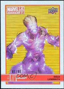 Groot [Gold Linearity] #31 Marvel 2021 Upper Deck Annual