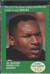 Bo Jackson [Rules on Back] #10 Football Cards 1990 British Petroleum