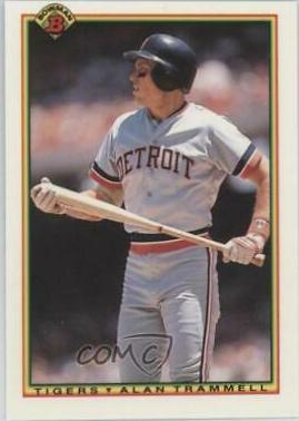 Alan Trammell #353 Baseball Cards 1990 Bowman Tiffany