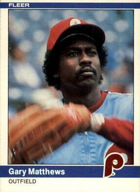 Gary Matthews #40 Baseball Cards 1984 Fleer