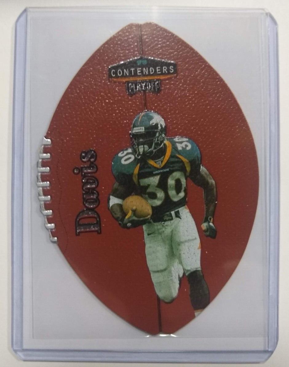 Terrell Davis [Registered Exchange] #22 Football Cards 1998 Playoff Contenders Leather