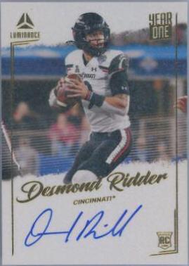 Desmond Ridder #YSR-DRI Football Cards 2022 Panini Luminance Year One Signatures RPS