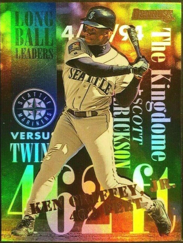 Ken Griffey Jr #3 Baseball Cards 1995 Panini Donruss Long Ball Leaders