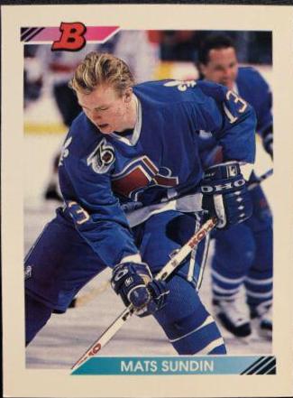 Mats Sundin #344 Hockey Cards 1992 Bowman