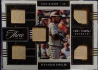 2022 Panini Three And Two Fernando Tatis Jr Full deals Count Gold Bat Relic /49 Padres