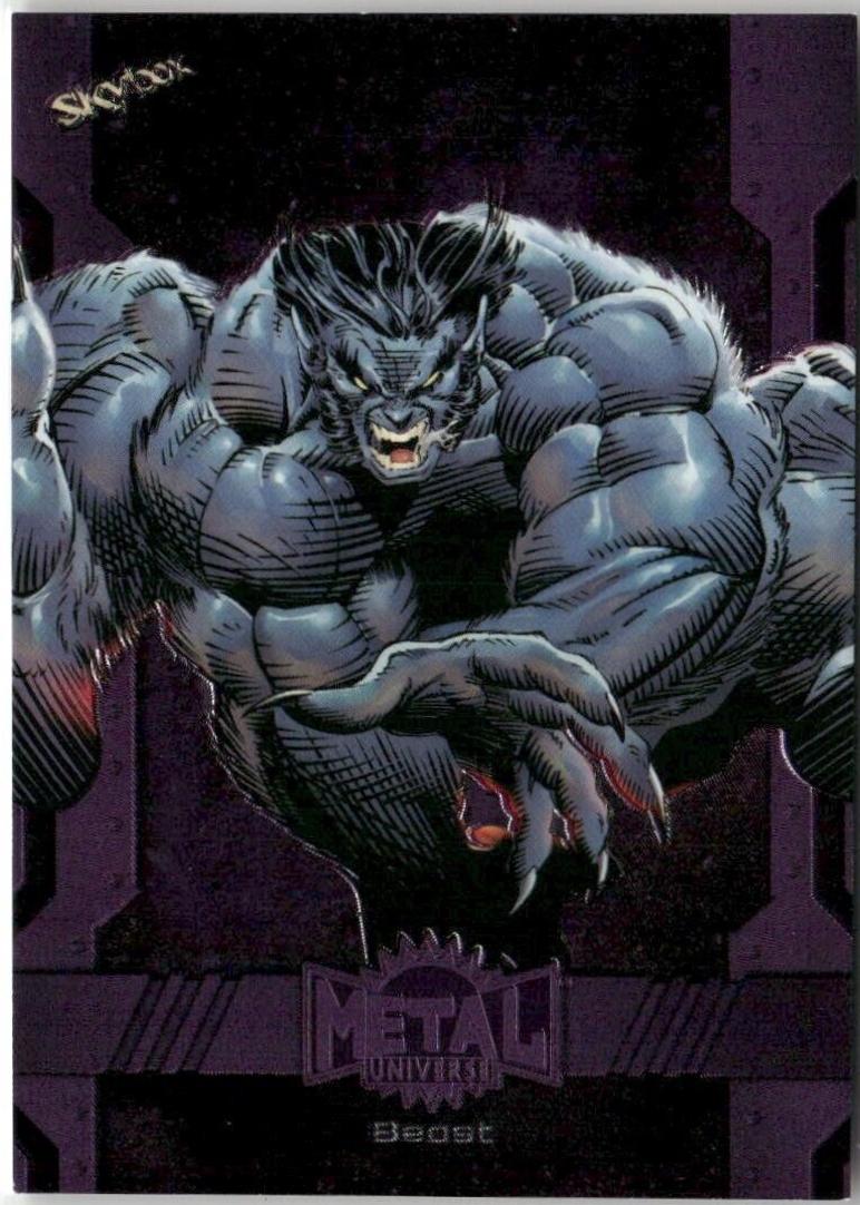 Beast [Purple FX] #176 2024 SkyBox Metal Universe Avengers