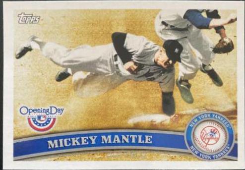 Mickey Mantle #7 Baseball Cards 2011 Topps Opening Day