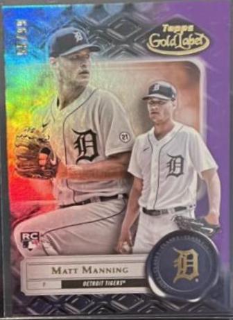 Matt Manning [Class 1 Purple] #2 Baseball Cards 2022 Topps Gold Label