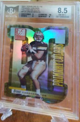 Drew Brees [Yellow] #PC-8 Football Cards 2001 Panini Donruss Elite Primary Colors