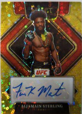 Aljamain Sterling [Gold Disco] #SG-AST Ufc Cards 2022 Panini Select UFC Signatures