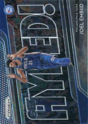 Joel Embiid #5 Basketball Cards 2018 Panini Prizm Get Hyped