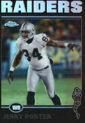 Jerry Porter [Black Refractor] #101 Football Cards 2004 Topps Chrome