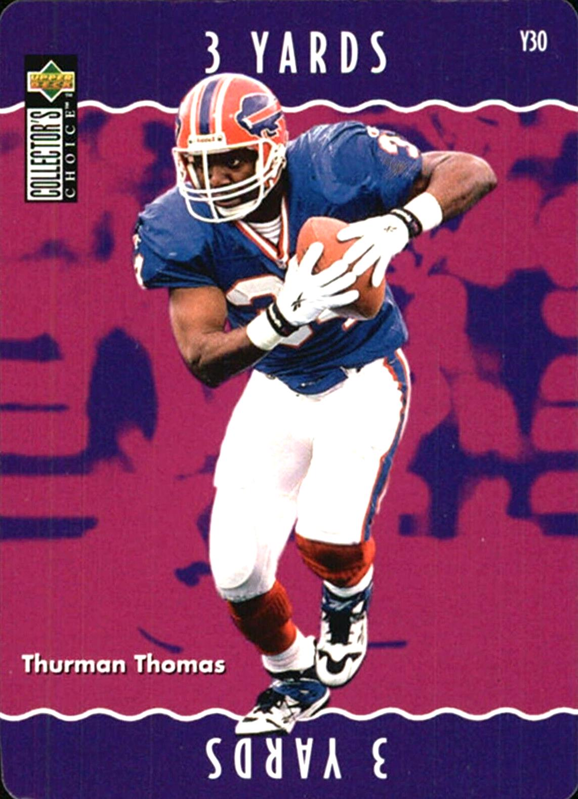 Thurman Thomas #Y30 Football Cards 1996 Collector's Choice Update You Make the Play