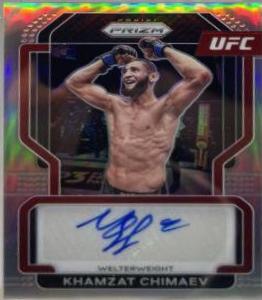 Khamzat Chimaev [Silver] #SG-KCH Ufc Cards 2022 Panini Prizm UFC Signatures