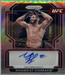 Khamzat Chimaev [Silver] #SG-KCH Ufc Cards 2022 Panini Prizm UFC Signatures Prices