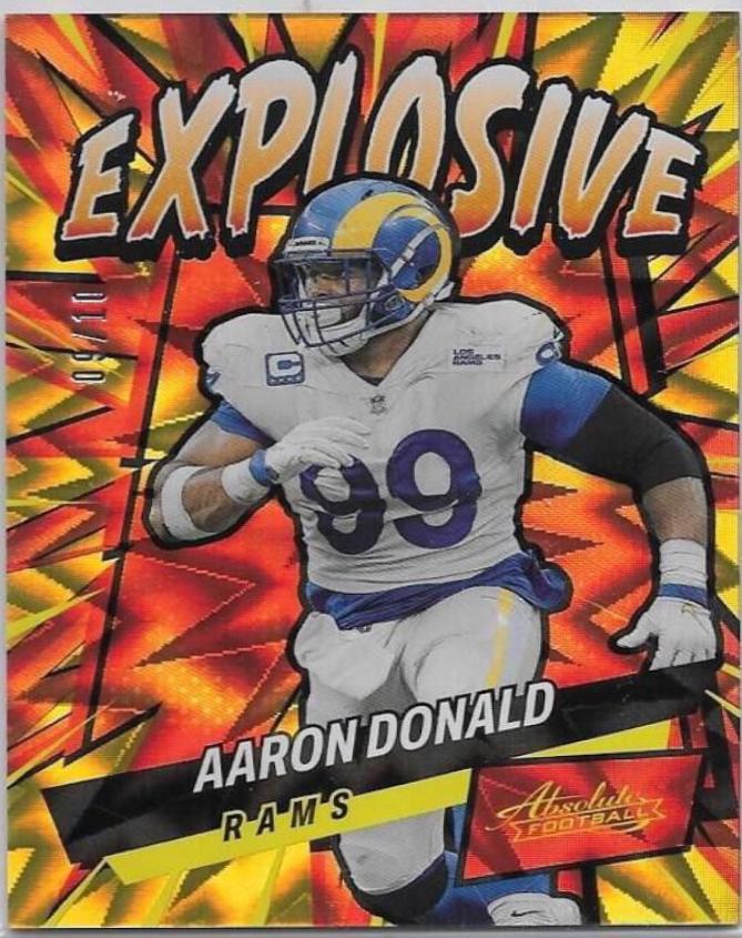 Aaron Donald [Gold] #E34 Football Cards 2022 Panini Absolute Explosive