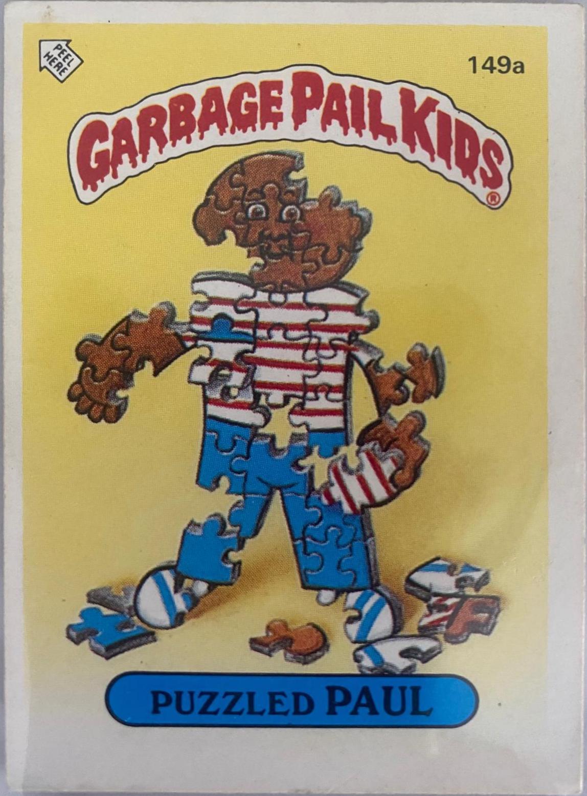 Puzzled Paul #149A Garbage Pail Kids 1986 Mini